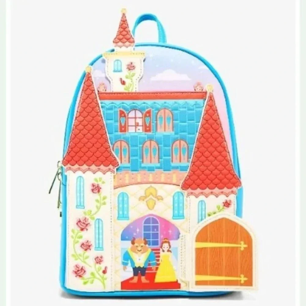 Her Universe Disney Beauty and the Beast Swinging Door Castle Mini Backpack‎